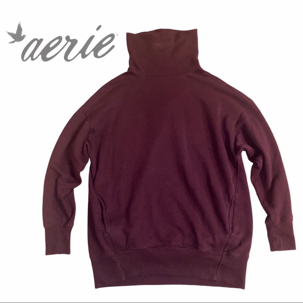 Aerie Sz S Funnel Neck Sweatshirt Hoodie